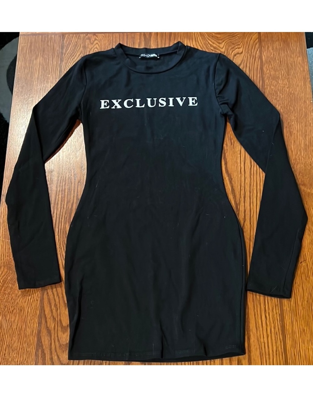 Fashion Nova • Women’s XS • Long Sleeve Bodycon Mini Dress • Exclusive • Black